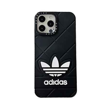 iPhone 13 pro/13pro max 携帯ケース adidas 新作 3D立体 白黒 