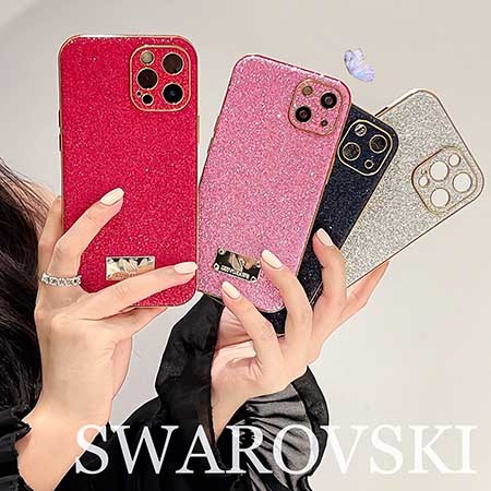 白赤 swarovski iphone11 スマホケース 