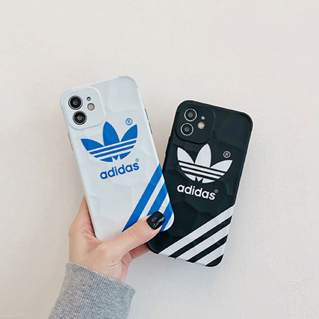 Adidas アイフォーン12mini ソフトケース スポーツ風 白黒 adidas iPhone12Promax iphone11/11pro/11promax 携帯ケース オシャレ菱形紋様 アディダス ブランド字母プリント 売れ筋 アディダスアイホンXR スマホケース 売れ筋