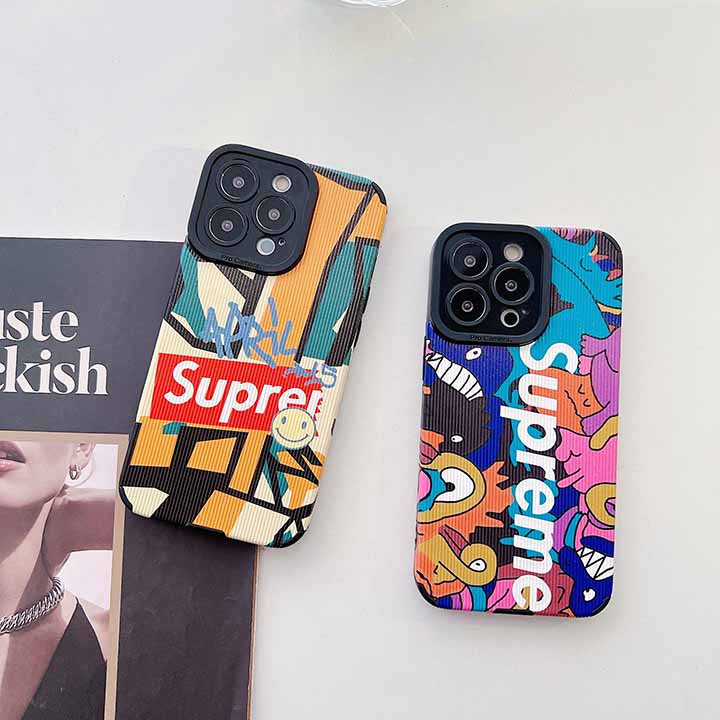 supreme風 iphone 15 カバー 